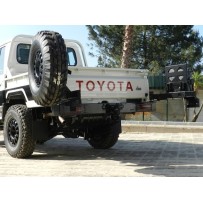 PARE CHOC ARRIERE AFN RENFORCÉ EN ACIER AVEC PORTE ROUE ET PORTE JERRICAN POUR TOYOTA J79 DC